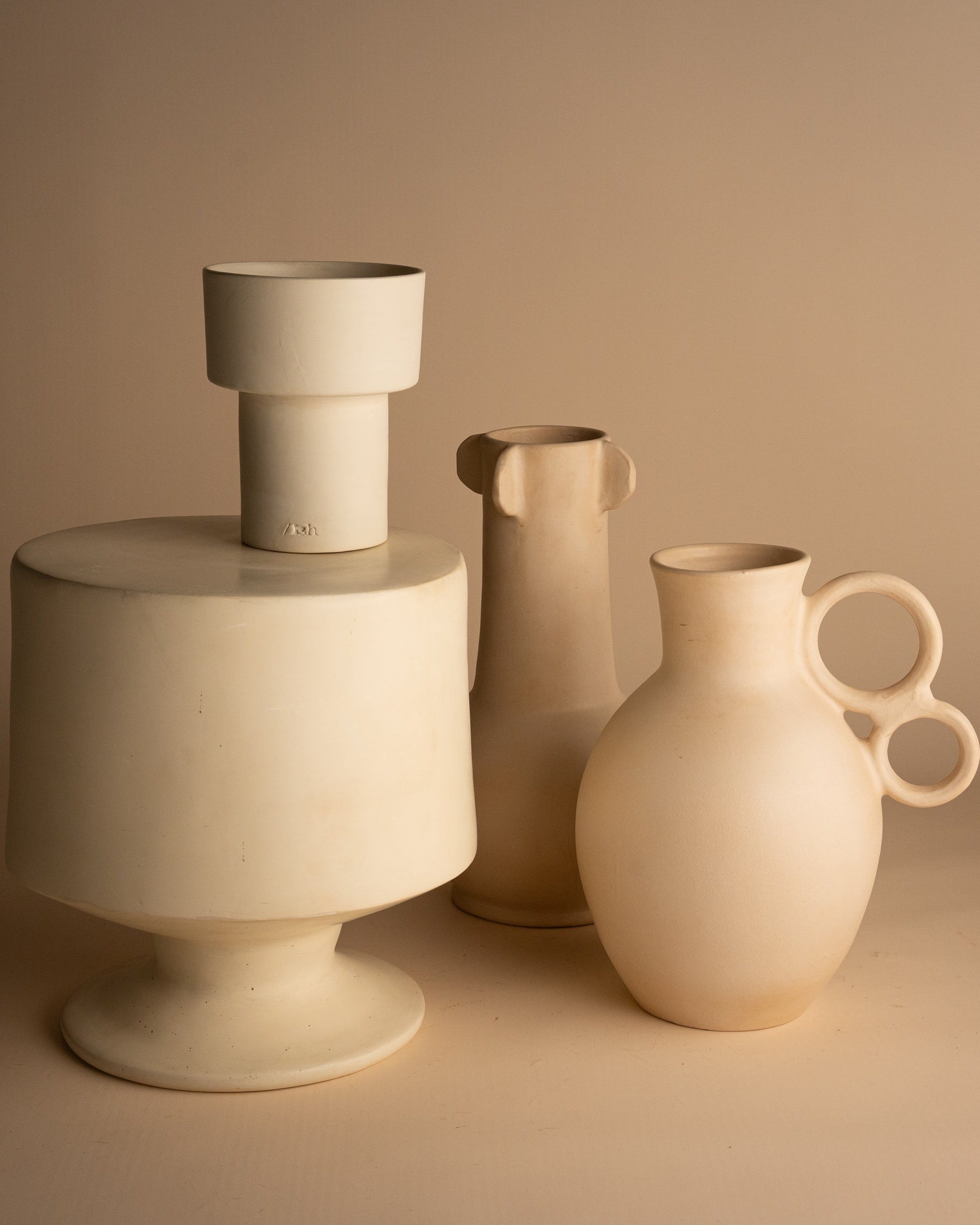 HANDGEMAAKTE VAAS – DUO